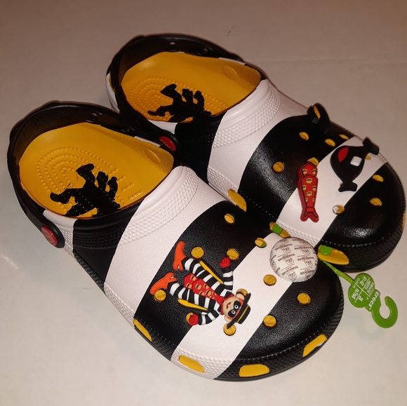 (New) Adult McDonald's X Crocs Hamburglar Clogs (M9/W11) (M10/W12) - Picture 3 of 8